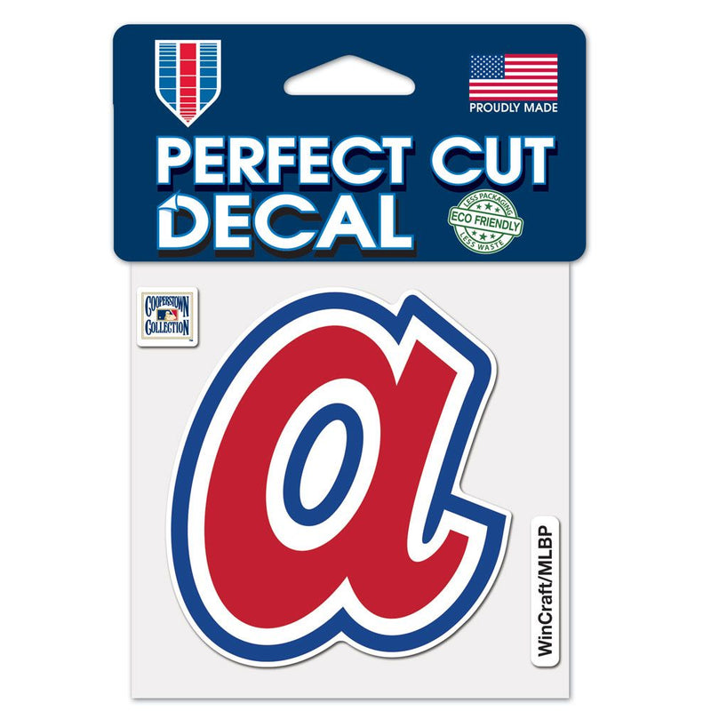 Atlanta Braves - Cooperstown Perfect Cut Color 4" x 4" Decal