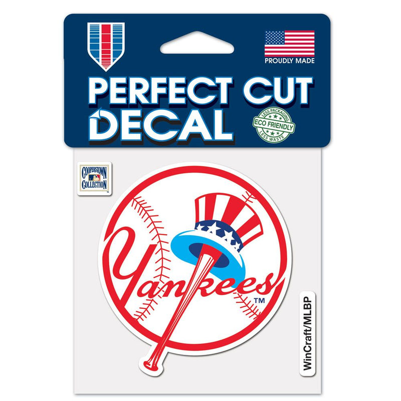 New York Yankees - Cooperstown Perfect Cut Color 4" x 4" Decal