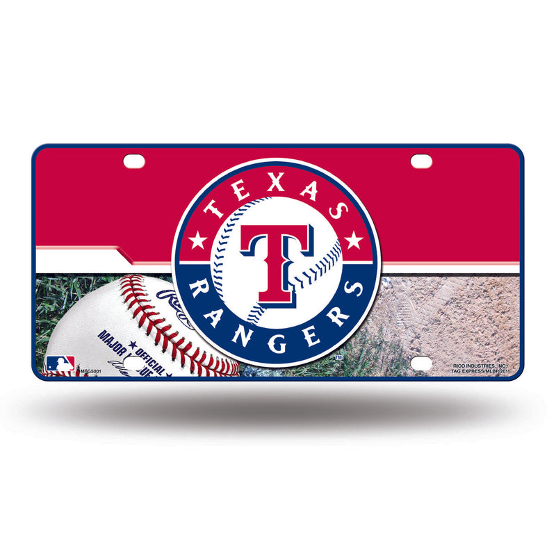 Texas Rangers - Metal License Plate
