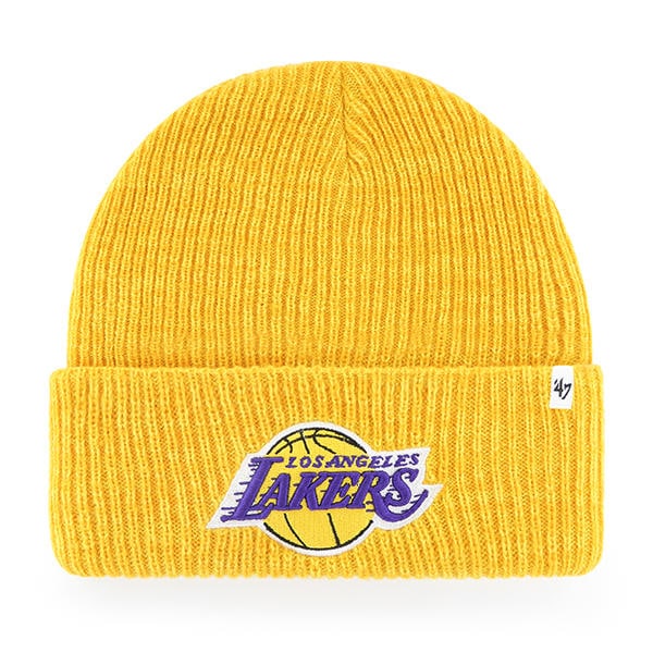 Los Angeles Lakers Yellow Brain Freeze Cuff Knit Hat