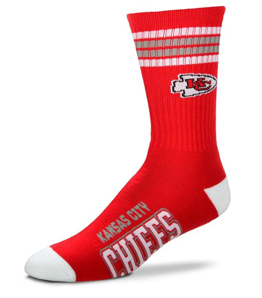Kansas City Chiefs - 4 Stripe Deuce Crew Socks