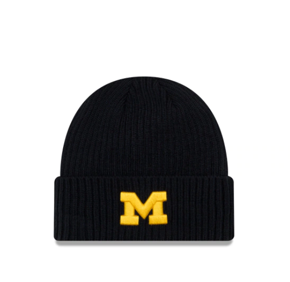 Michigan Wolverines - One Size Classic Knit Beanie, New Era