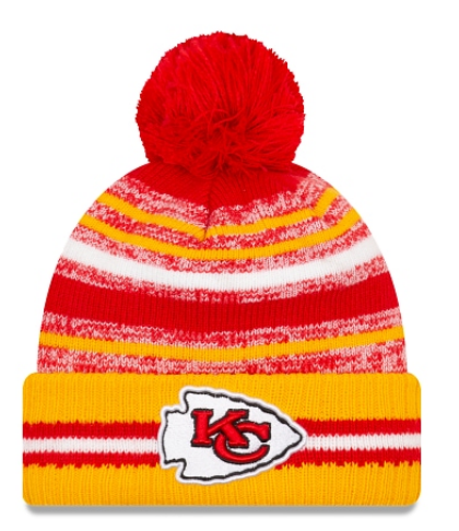 Kansas City Chiefs - One Size Cozy Cable Beanie with Pom, New Era