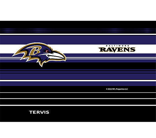 Baltimore Ravens - NFL Hype Stripes Stainless Steel Tumbler