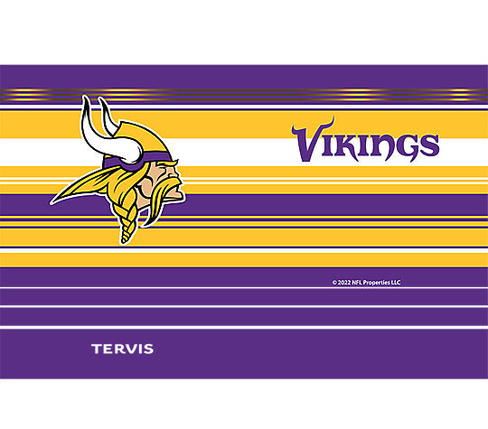 Minnesota Vikings - NFL Hype Stripes Stainless Steel Tumbler