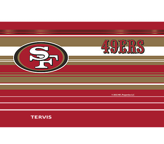 San Francisco 49ers - NFL Hype Stripes Stainless Steel Tumbler