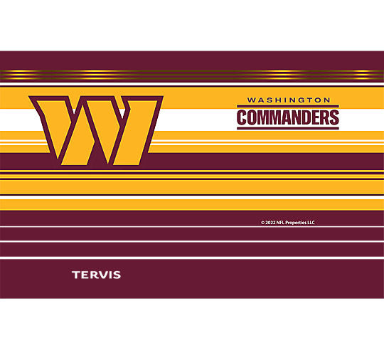 Washington Commanders - NFL Hype Stripes Stainless Steel Tumbler