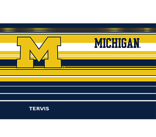 Michigan Wolverines - Hype Stripes Stainless Steel Tumbler