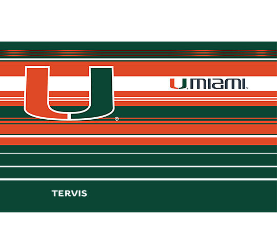 Miami Hurricanes - Hype Stripes Stainless Steel Tumbler