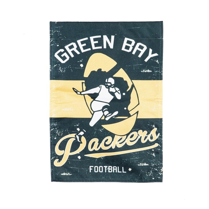 Green Bay Packers - Vintage Linen Garden Flag