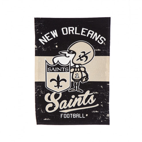 New Orleans Saints - Vintage Linen Garden Flag