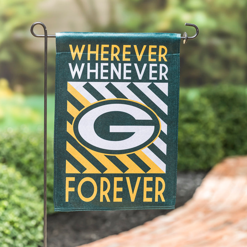 Green Bay Packers - Wherever Whenever Forever Fan Outdoor Garden Flag