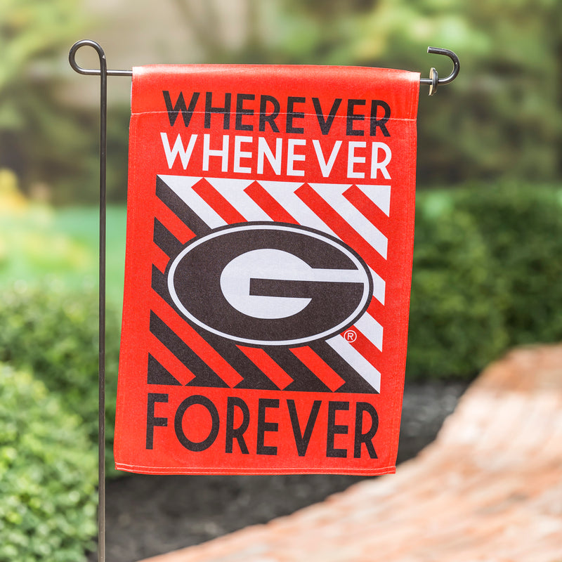 University of Georgia - Wherever Whenever Forever Fan Outdoor Garden Flag