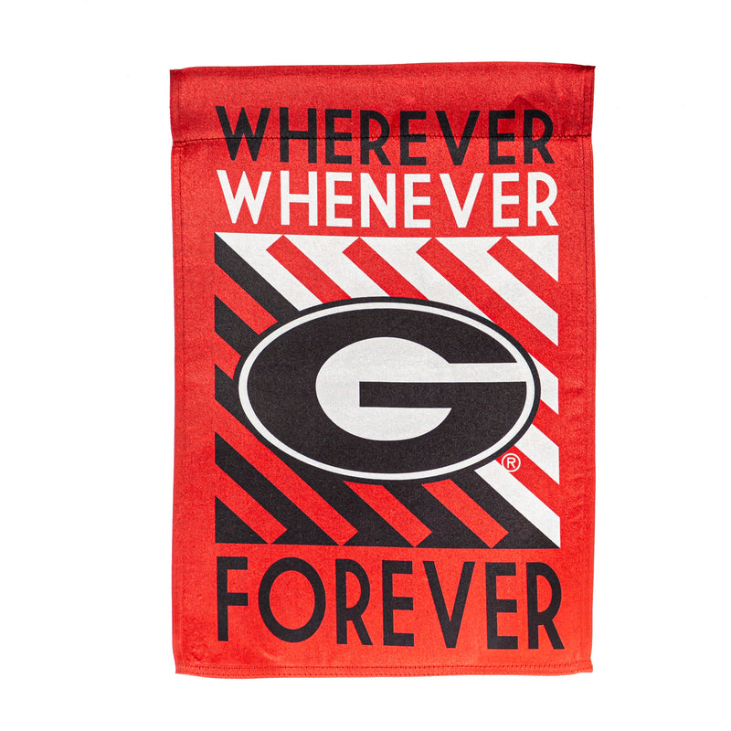 University of Georgia - Wherever Whenever Forever Fan Outdoor Garden Flag