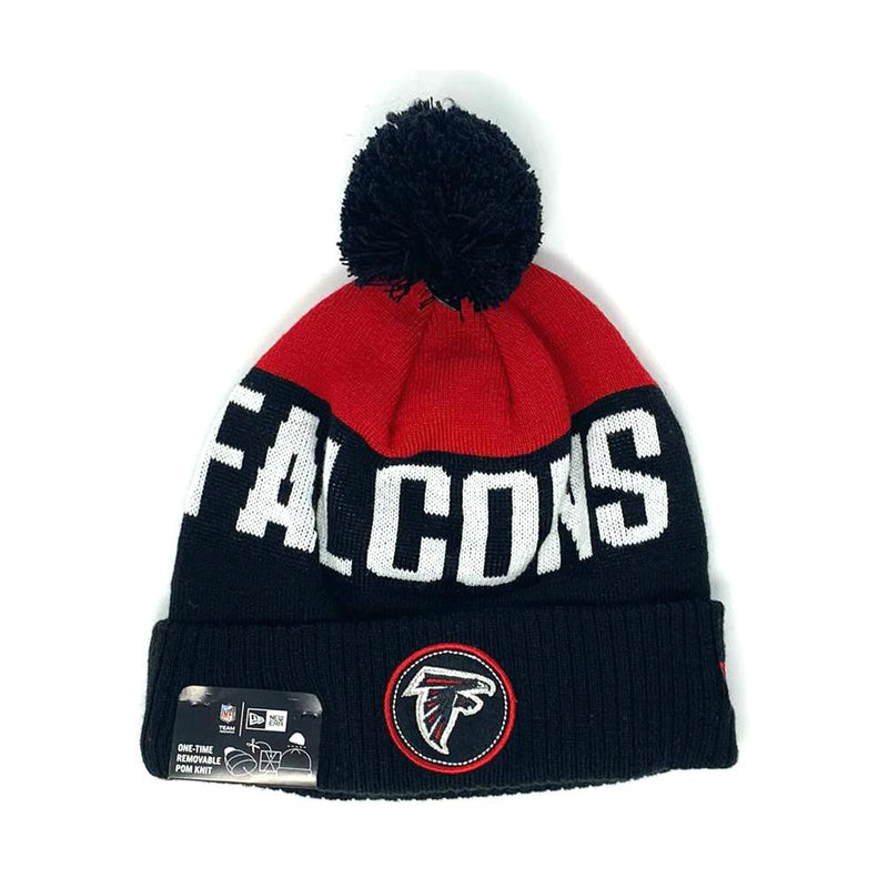 Atlanta Falcons Knit Hat  Cuff Pom Patch