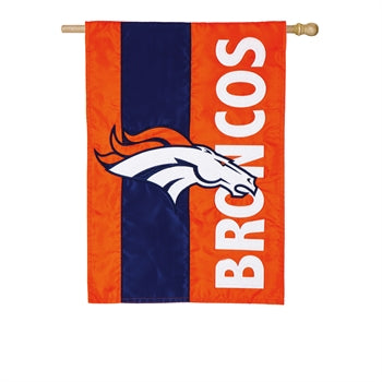 Denver Broncos - Striped House Flag