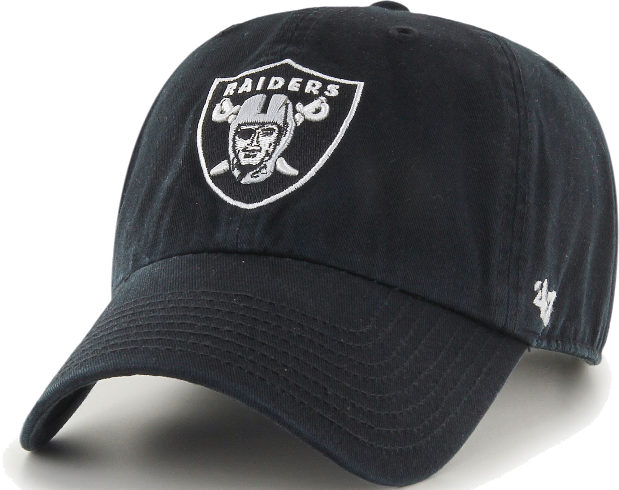 Las Vegas Raiders - Black Clean Up Adjustable Hat, 47 Brand