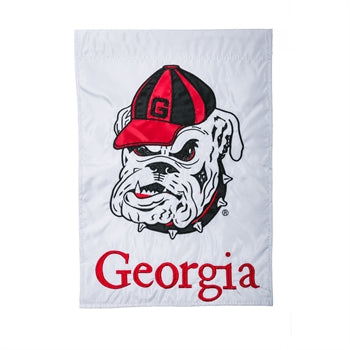 Georgia Bulldogs White Garden Flag