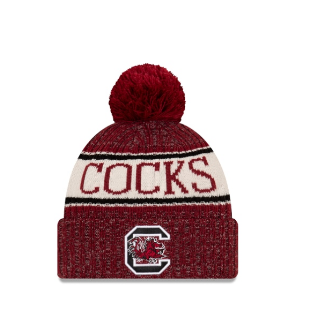 South Carolina Gamecocks - One Size Sport Knit Beanie with Pom, New Era