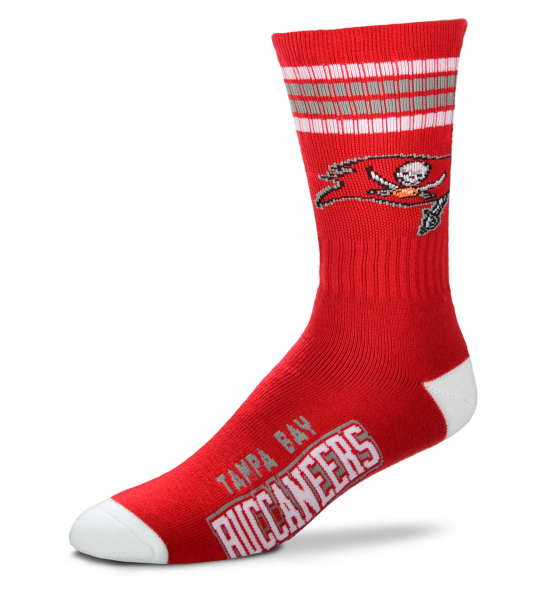 Tampa Bay Buccaneers - 4 Stripe Deuce Crew Socks