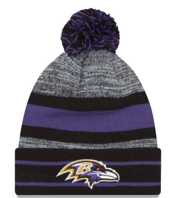 Baltimore Ravens - Knit Beanie with Pom, New Era