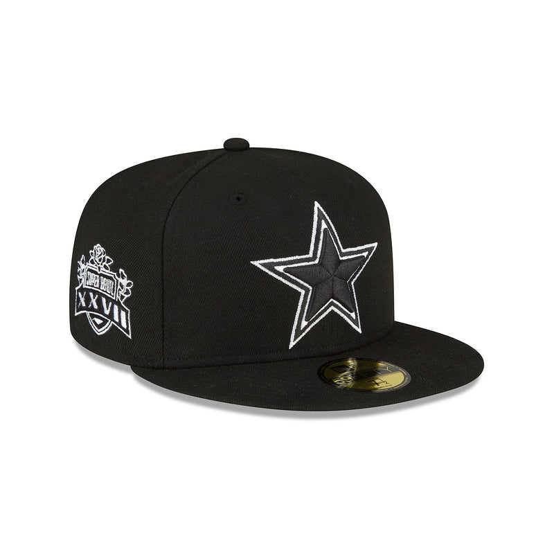 Dallas Cowboys - Mens Side Patch 59Fifty Black Hat