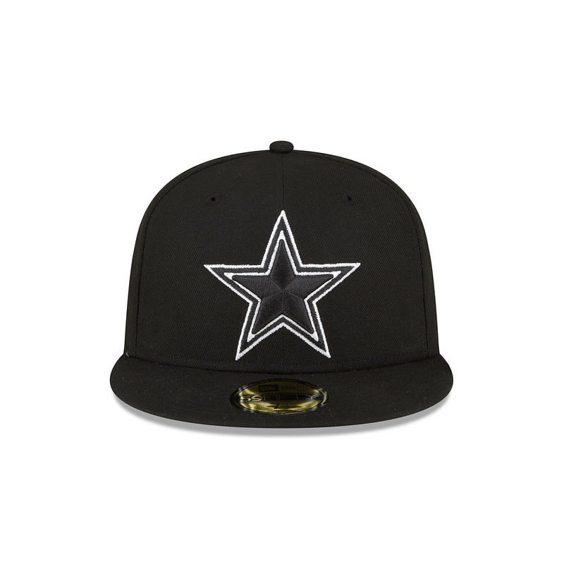Dallas Cowboys - Mens Side Patch 59Fifty Black Hat