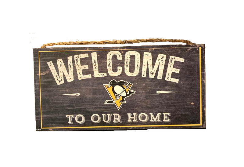 NHL Pittsburgh Penguins Welcome To Our Home Wood Sign