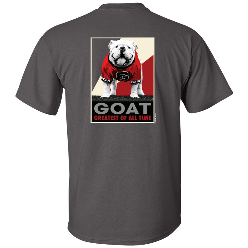 Georgia Bulldogs - GOAT Since 1956 Grey T-Shirt