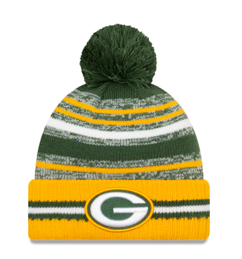 Green Bay Packers - One Size Sport Knit Beanie with Pom, New Era