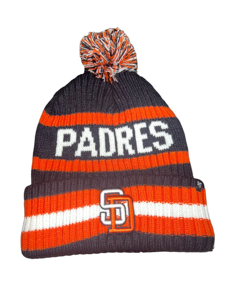 San Diego Padres - Cooperstown Navy Bering Cuff Knit Cuff with Pom, 47 Brand