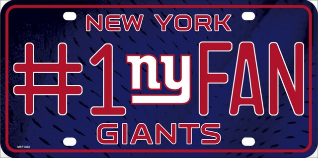 New York Giants - Novelty Metal License Plate
