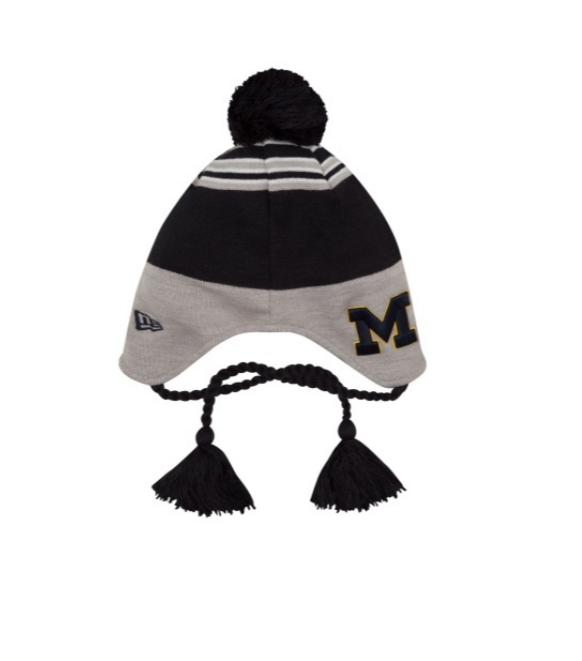 Michigan Wolverines - One Size Beanie with Pom, New Era