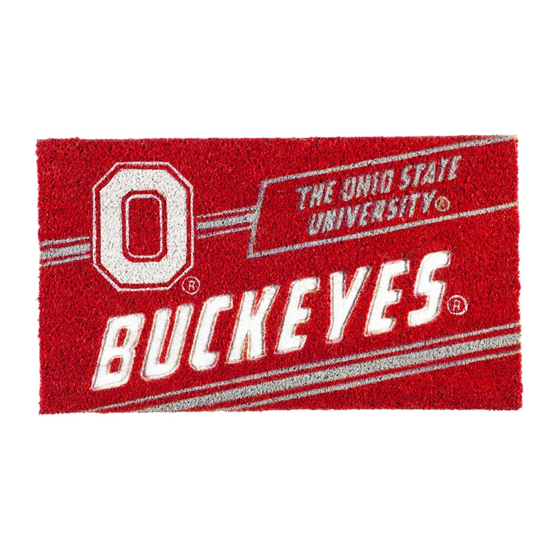 Ohio State University Buckeyes Coir Punch Mat