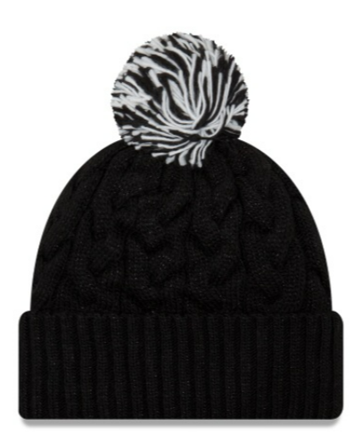 Baltimore Ravens - One Size Cable Knit Beanie with Pom, New Era