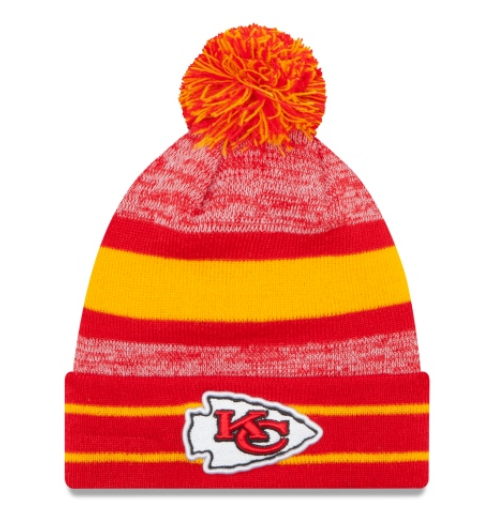 Kansas City Chiefs - One Size Cable Knit Beanie with Pom, New Era