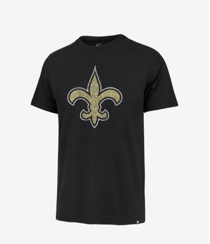 New Orleans Saints - Logo Black T-Shirt