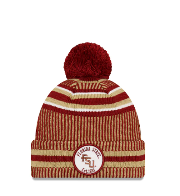 Florida State Seminoles - One Size Sport Knit Beanie with Pom, New Era