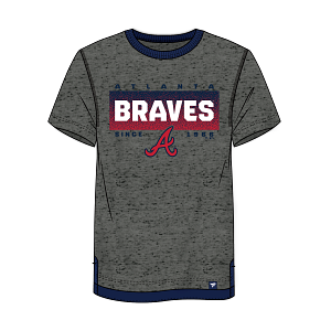 Atlanta Braves - Iconic Speckled Ringer T-Shirt