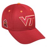 Virginia Tech - Adjustable Strap Maroon Triple Threat Hat, Top of the World