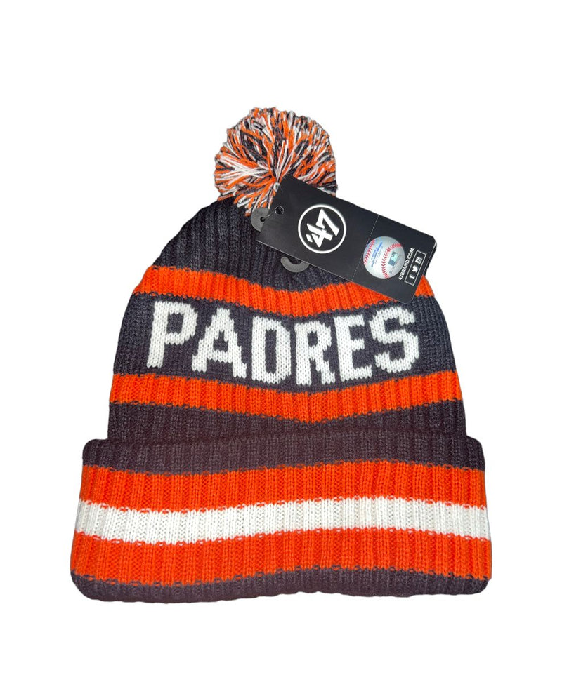 San Diego Padres - Cooperstown Navy Bering Cuff Knit Cuff with Pom, 47 Brand