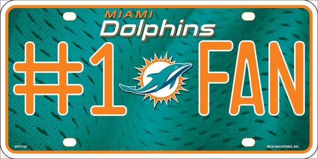 Miami Dolphins - Metal Novelty License Plate