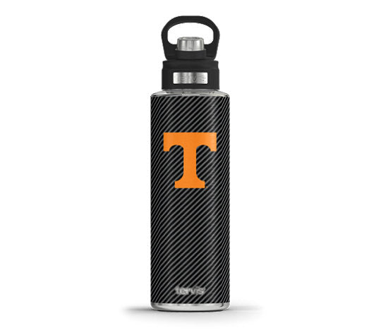 Tennessee Volunteers - Carbon Fiber Stainless Steel Wide Mouth Bottle with Deluxe Spout Lid