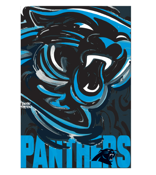 Carolina Panthers - Suede GDN Logo Outdoor Garden Flag