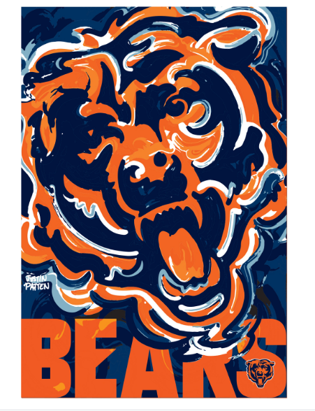 Chicago Bears - Suede GDN Logo Outdoor Garden Flag