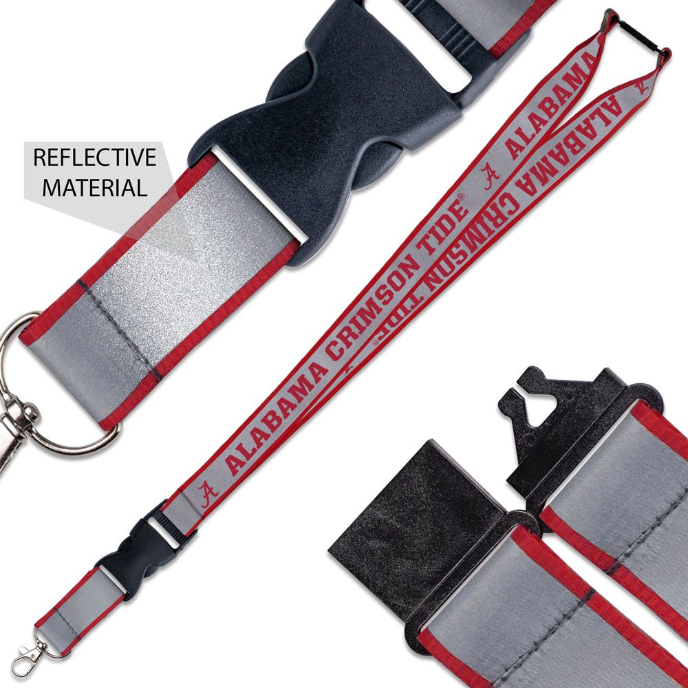 Alabama Crimson Tide - 1" Lanyard with Buckle Reflective