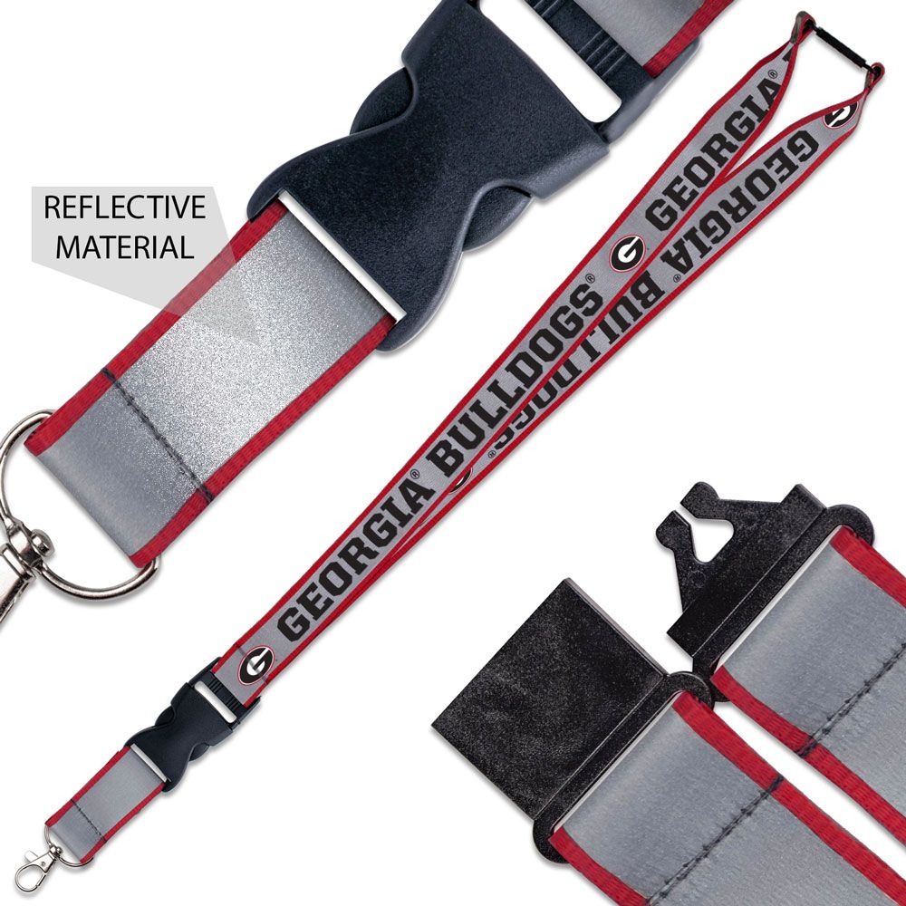 Georgia Bulldogs - 1'' Lanyard with Buckle Reflective