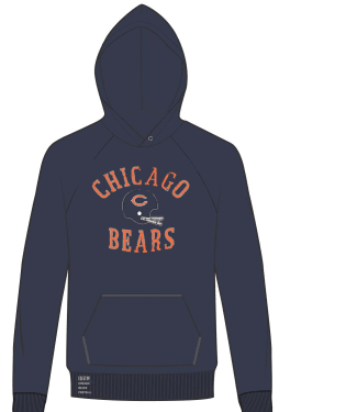 Chicago Bears - Washed Atlas Blue Baxter Hoodie