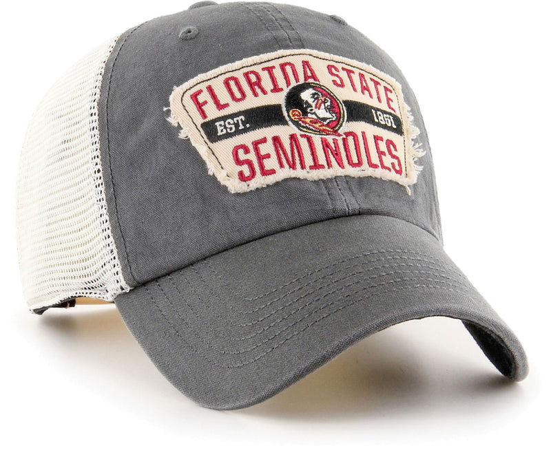 Florida State Seminoles Grey Crawford Clean Up Adjustable Hat
