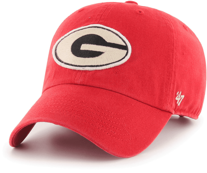 ‘47 Men's Georgia Bulldogs Red Hasket Clean Up Adjustable Hat